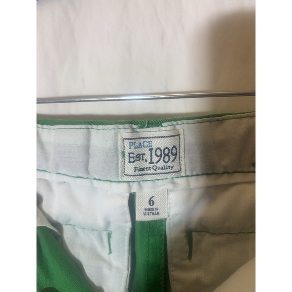 The Children's Place Boys Size 6 Green Pull On Cargo Shorts P7 - Picture 3 of 5
